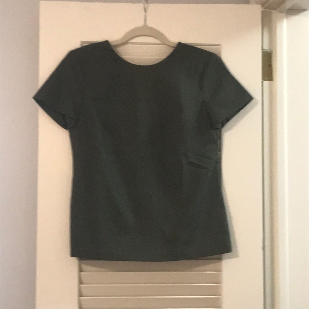 Banana Republic olive bow back top